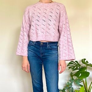 Topshop Petite Pink Cropped Sweater